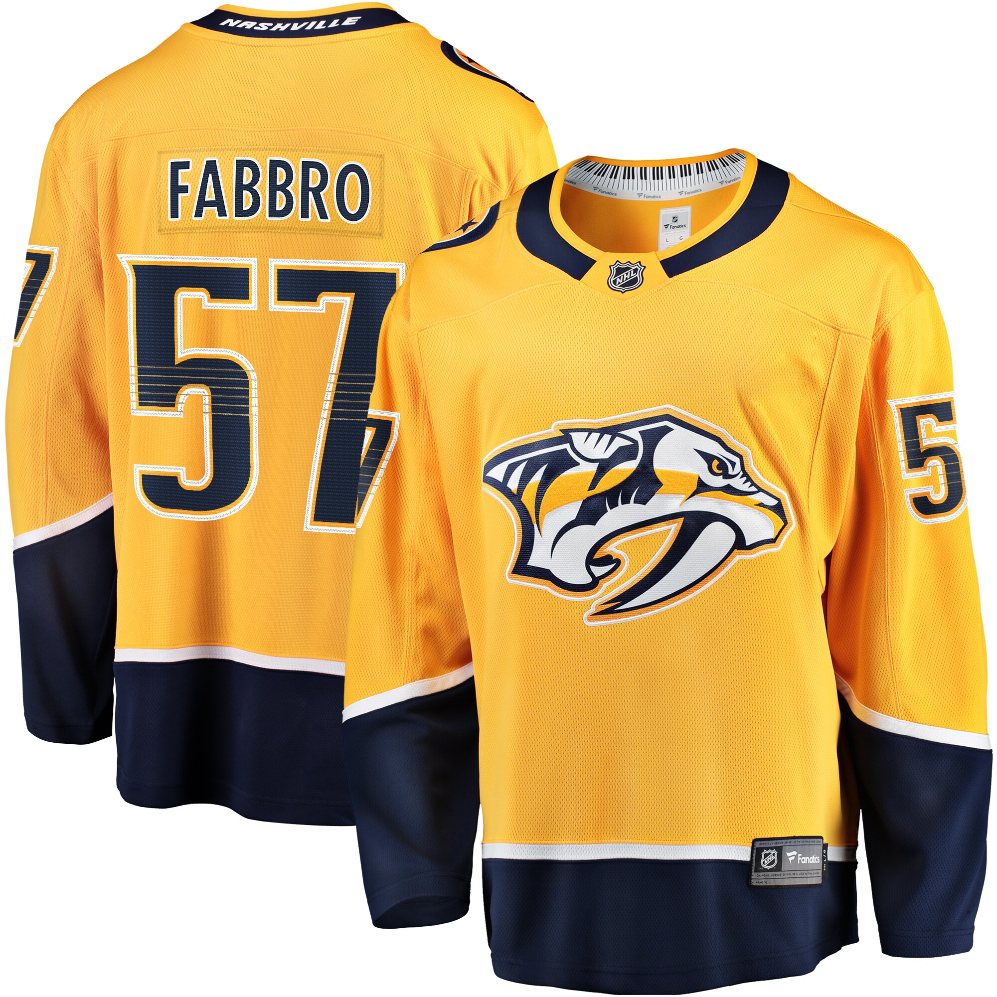 Dante Fabbro Nashville Predators Fanatics Replica   Jersey &ndash; Gold mysite