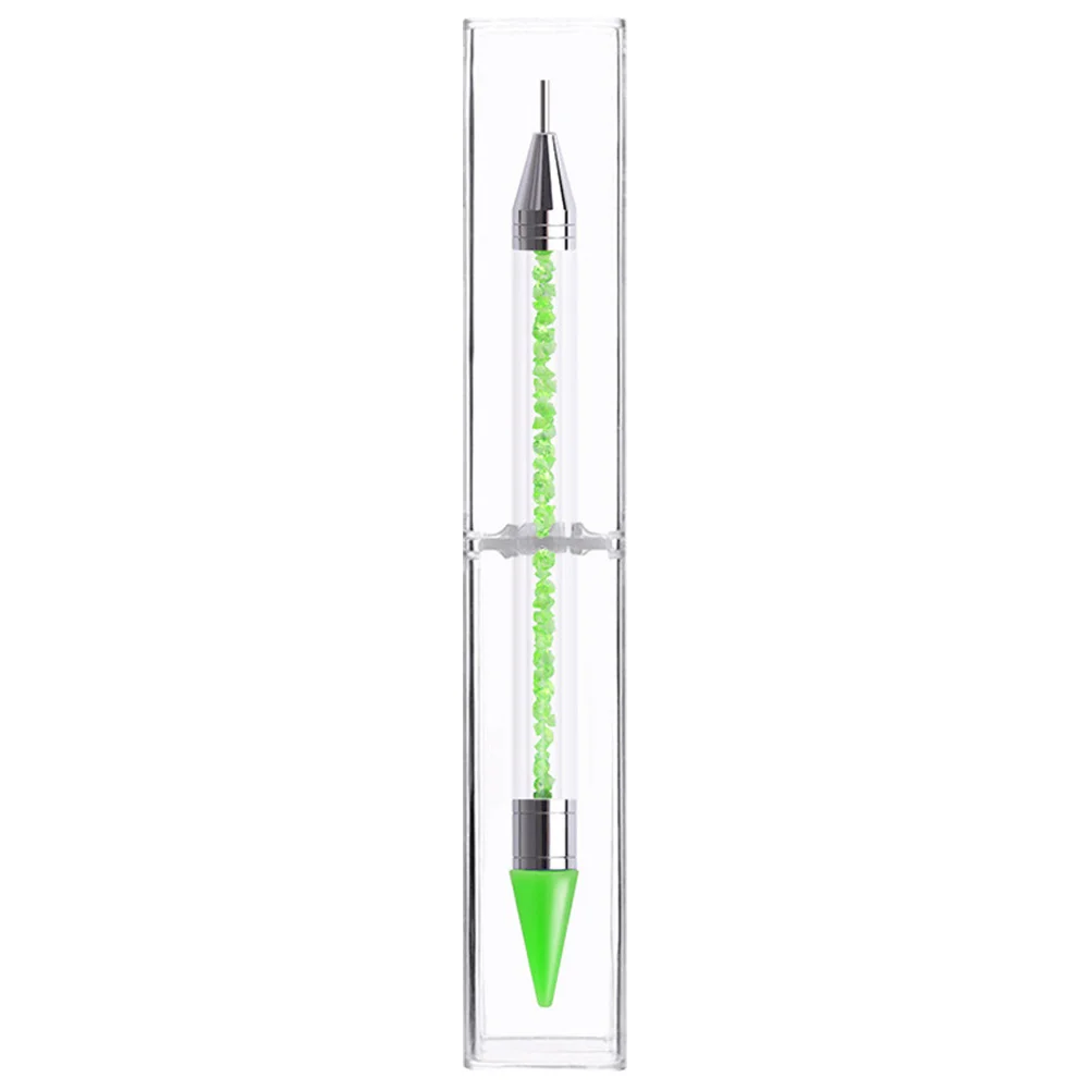 Dual Heads Acrylic Dotting Wax Pen Point Drill Picker Nail Art Studs Dotter