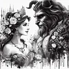 Beauty And The Beast - 11CT Stamped Cross Stitch - 40*40cm - Disney