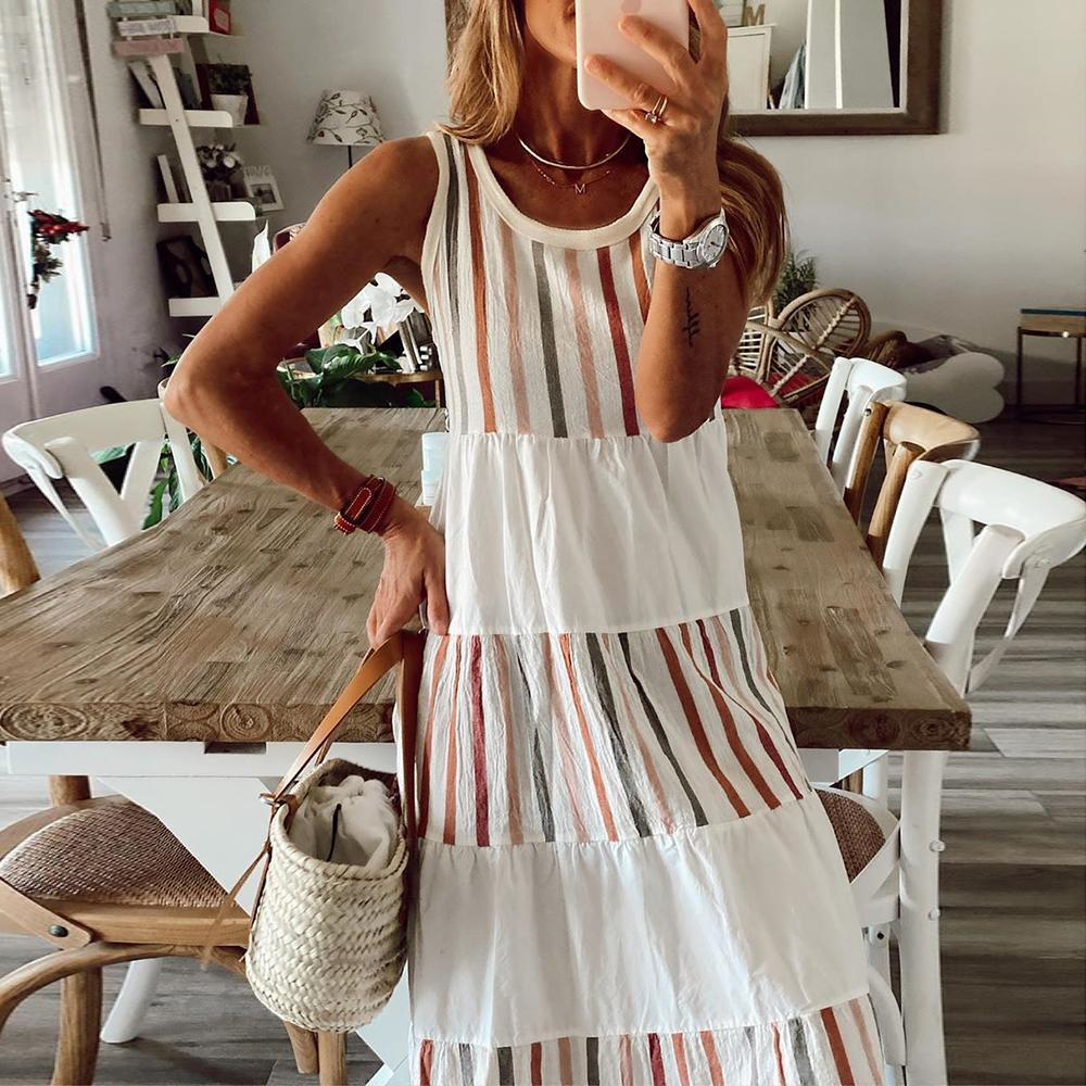 Full of Personality Striped Maxi Dress--vocosishoes