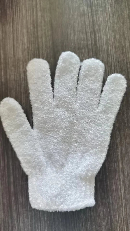 Minimalist Solid Color Nylon Bath Gloves