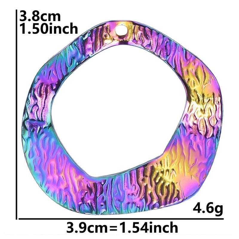 1 Piece 304 Stainless Steel Solid Color Pendant