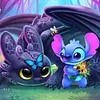 Stitch Disney-11CT Stamped Cross Stitch 40*40cm tapestrymarket