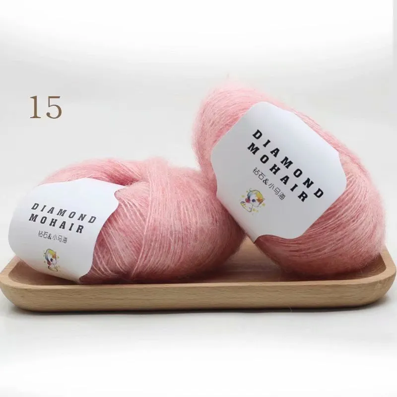 24 - 25g / Ball Angola Amorous Feelings Thin Mohair Wool Yarn Plush Fine Wool Crochet Hand Knitting