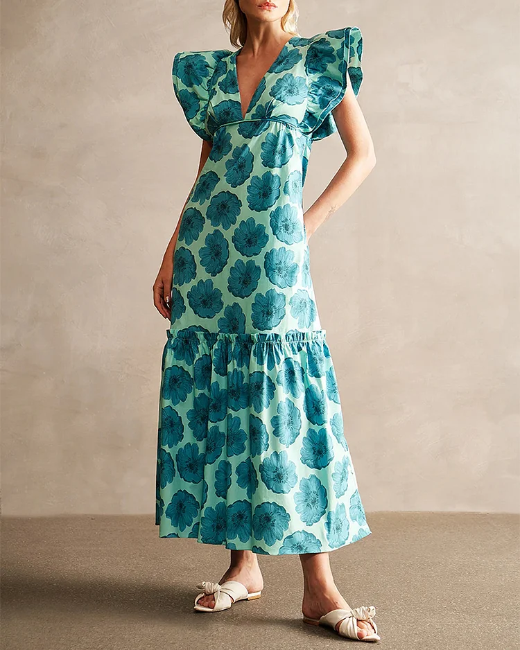Women's fashionable loose printed dress