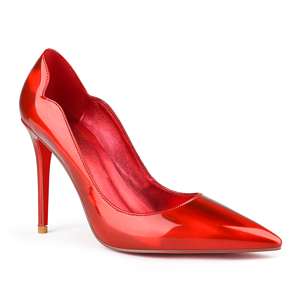 100mm/120mm Women's High Heels Party Wedding Stilettos Patent Red Bottom Colorful Pumps-MERUMOTE