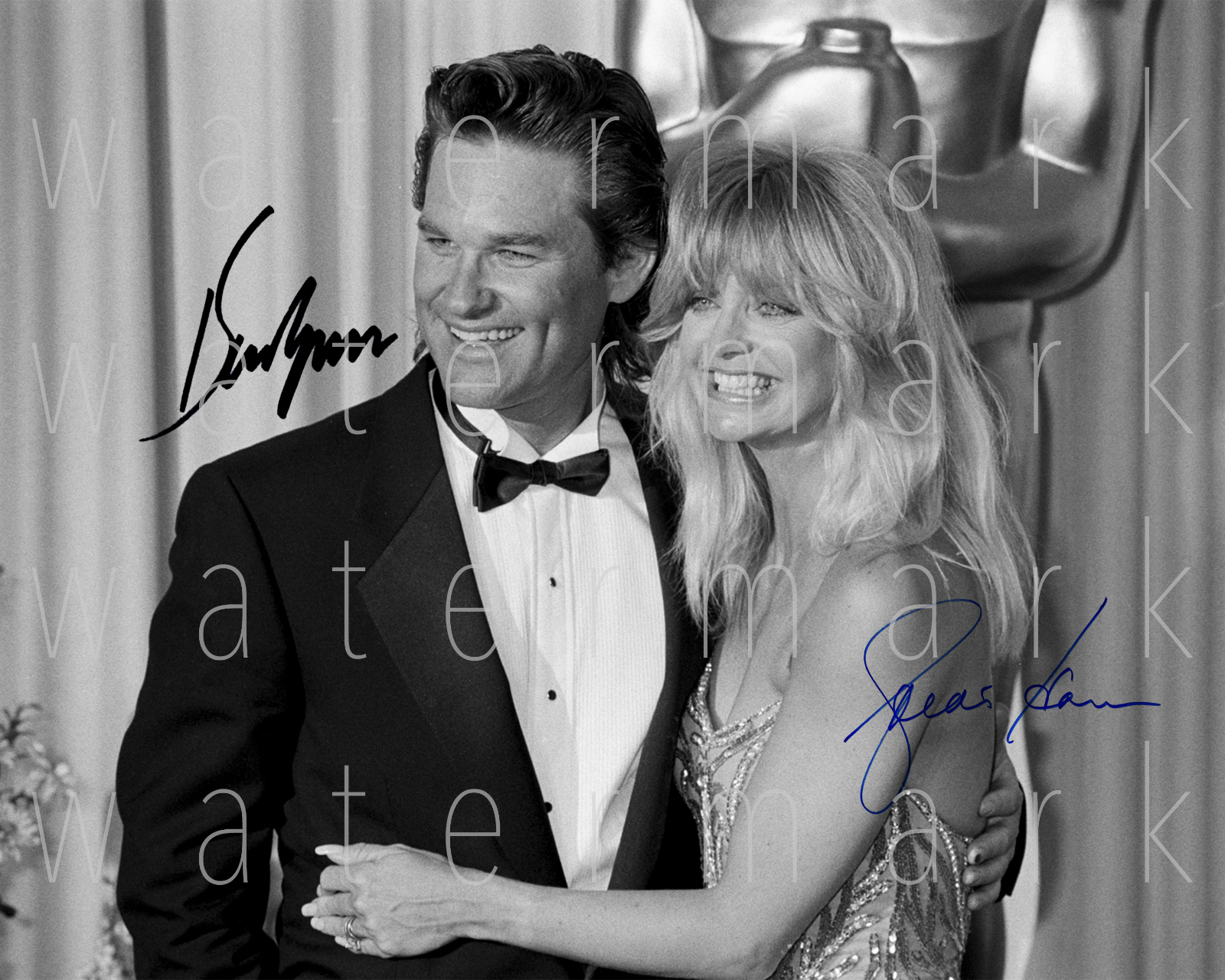 Goldie Hawn & Kurt Russell signed 8X10 print Photo Poster painting poster picture autograph RP