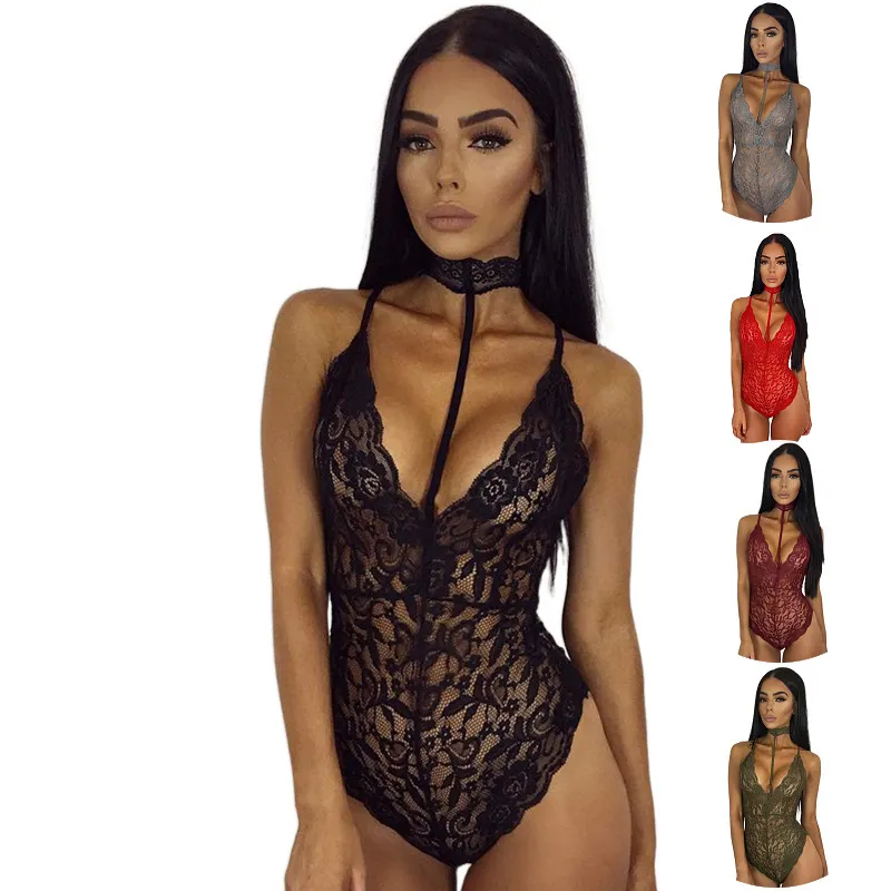 Churchf Large-Size Lady Hanging Neck Lace Emotional Lingerie Lace Lace Lace Lace Uniforms Homewear Set