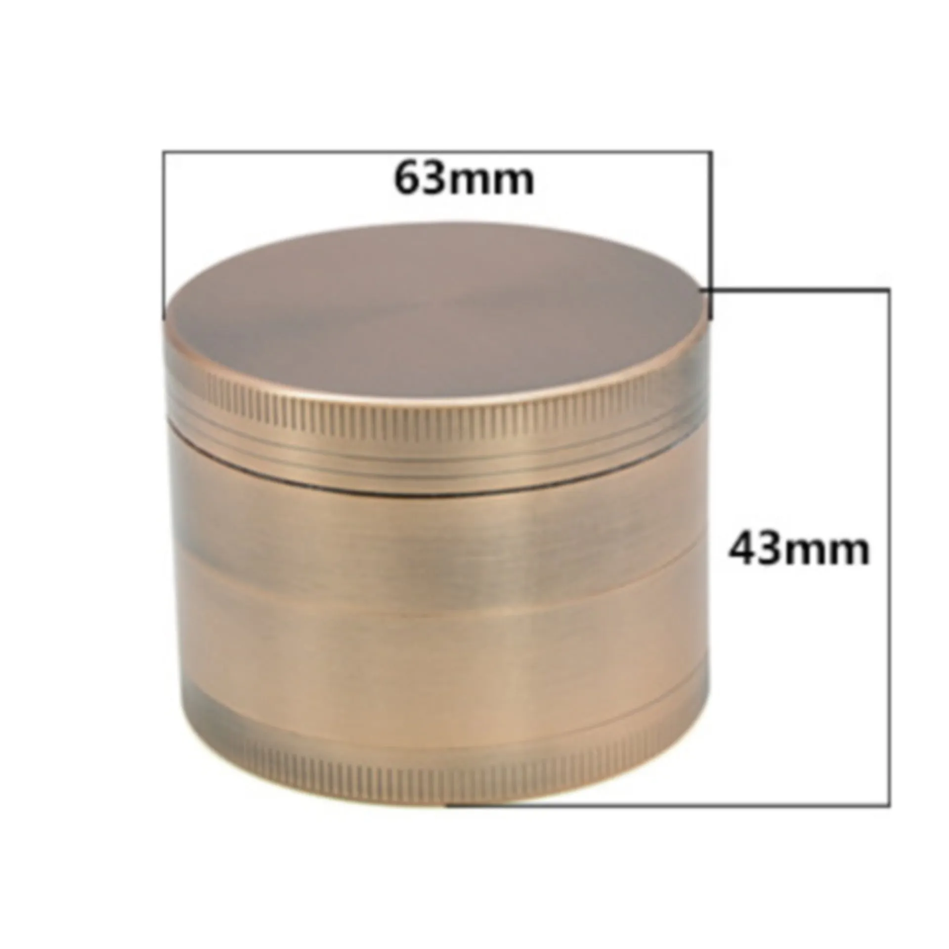 4 Parts Multi Size Zinc Alloy Bronze Color Herb Grinder