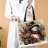 Christmas Snowman-11CT DIY Stamped Cross Stitch Shopping Bag 40*40cm tapestrymarket