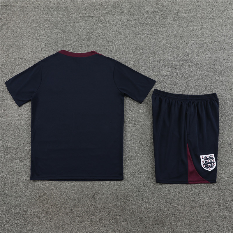 24/25 England Training Kit Short Sleeve Football Jersey Set Thai Quality