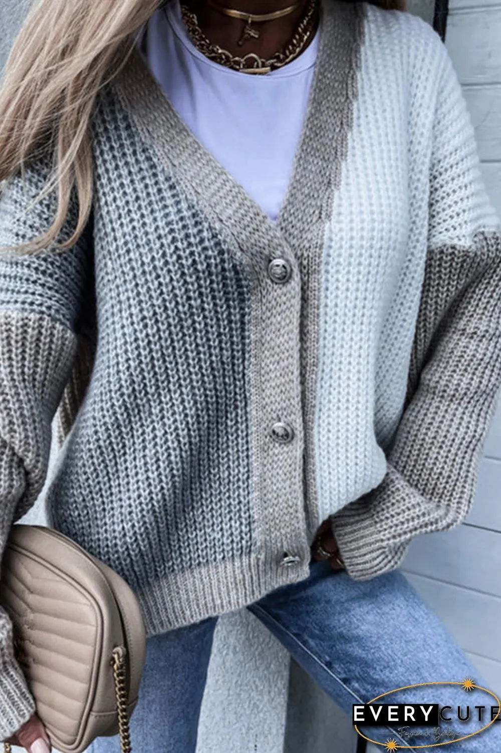 Block It Out Button Cardigan
