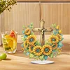 2D-Flachkreuz und Sonnenblumen-DIY-Acryl-Diamantmaler-Ornament-Set, Wohnheimdekoration