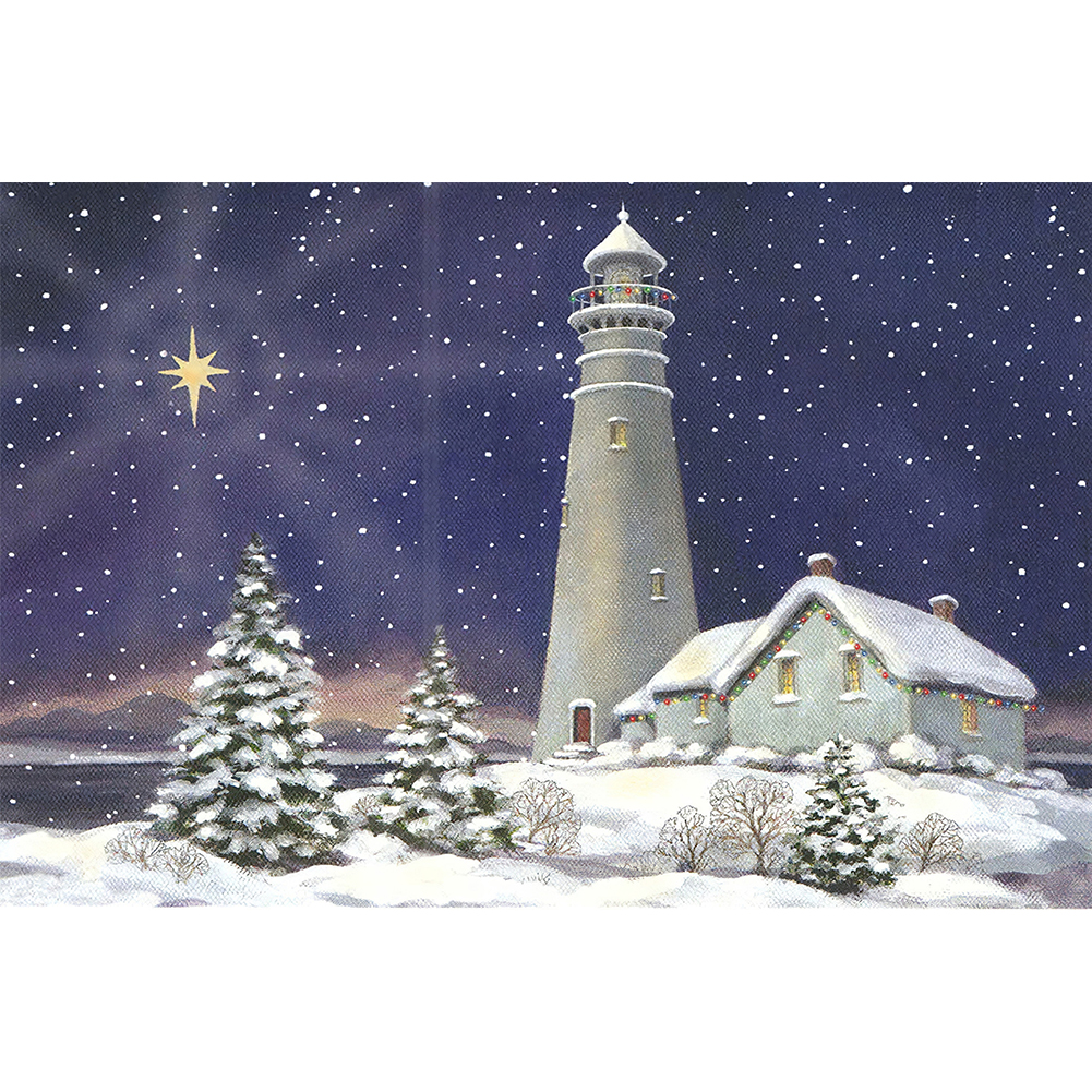 

Snow Lighthouse - Round Drill Diamond Painting - 50*35CM, 501 Original