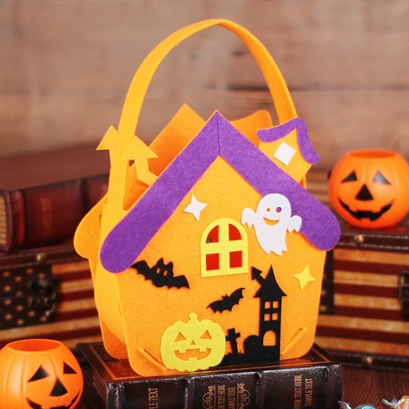 Halloween Children Unisex Nonwoven Pumpkin Cute Minimalist Round Open Handbag