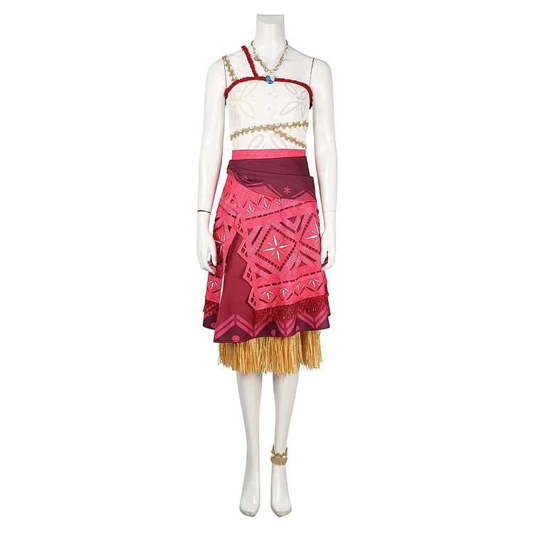 Moana 2 (2024) Moana Red Dress Outfits Cosplay Costume Halloween Carnival Suit