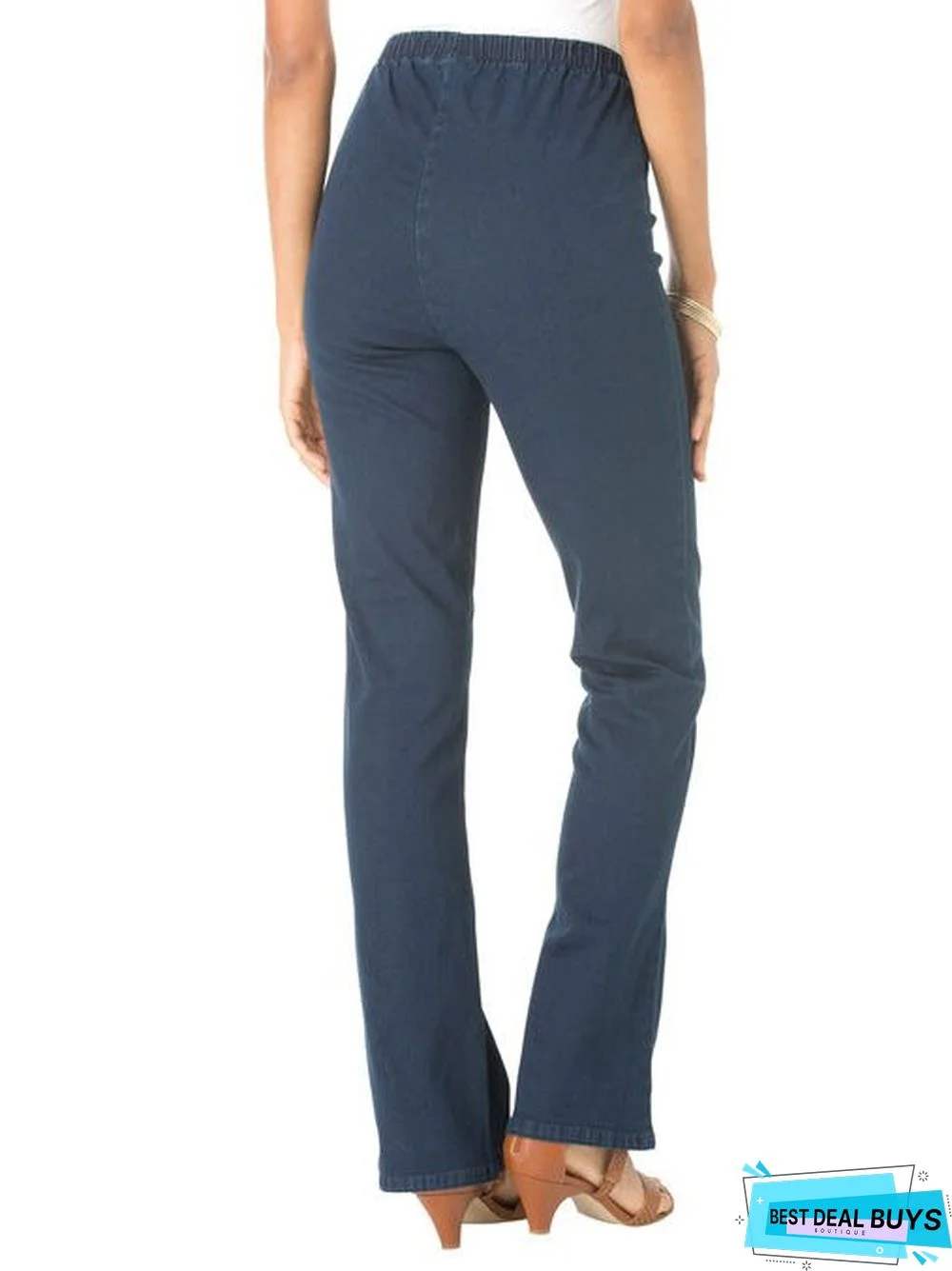 Denim Loose Plain Casual Jeans