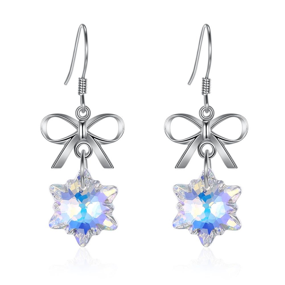 Christmas Explosion Fashion Snowflake Butterfly Crystal Earrings