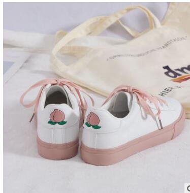 Spring new Korean version of the wild white shoes female strawberry retro port wind shoes students ins sneakers-PABIUYOU- Women's Fashion Leader