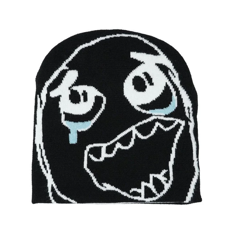 Athvotar Athvotar Halloween Tweed Pattern Knitted Hat Comfortable Warm Personality Hm Hop Halloween Gift Dome