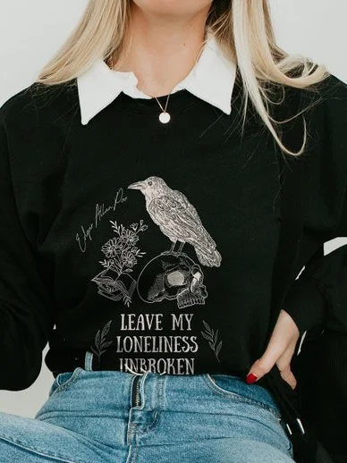 Girl Dark Academia Edgar Allan Poe Sweatshirt