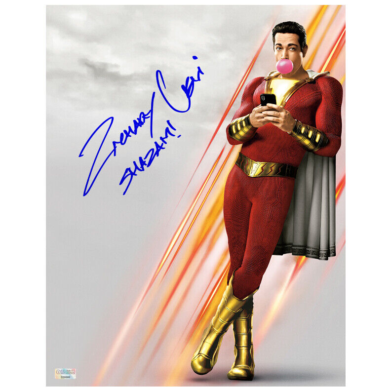 Zachary Levi Autographed Shazam! 11x14 Photo Poster painting