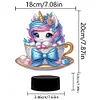 (US Local)Unicorn Diamond Painting Night Light Diamond Art Lamp Home Decoration Craft Kit