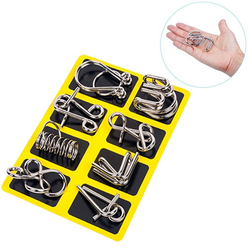 Metal Montessori Puzzle Wire IQ Mind Brain