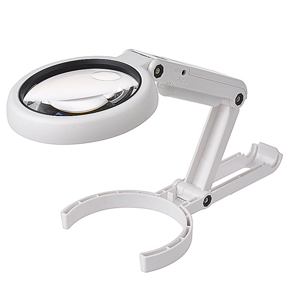 LED Folding Magnifier for Reading Portable Handheld Loupe Magnifying Glass gbfke