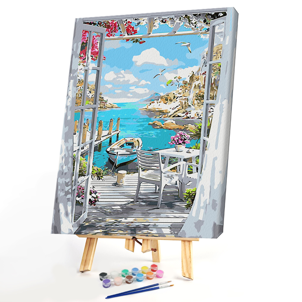 

40*50CM Paint By Numbers-Relax Garden, 501 Original