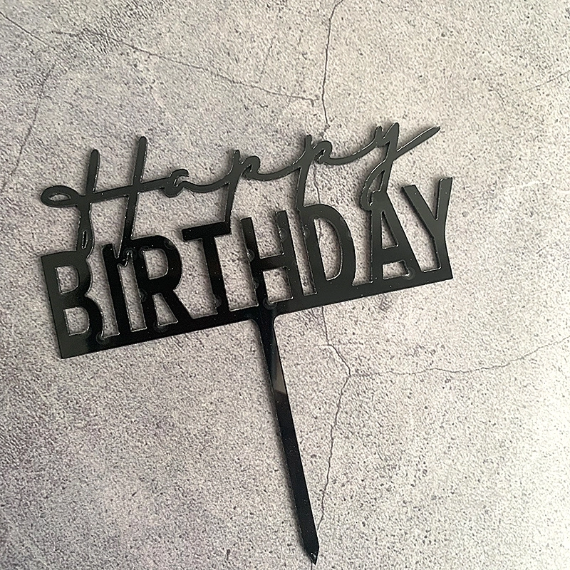 10 Pieces Letter Arylic Birthday Cake Decorating Supplies