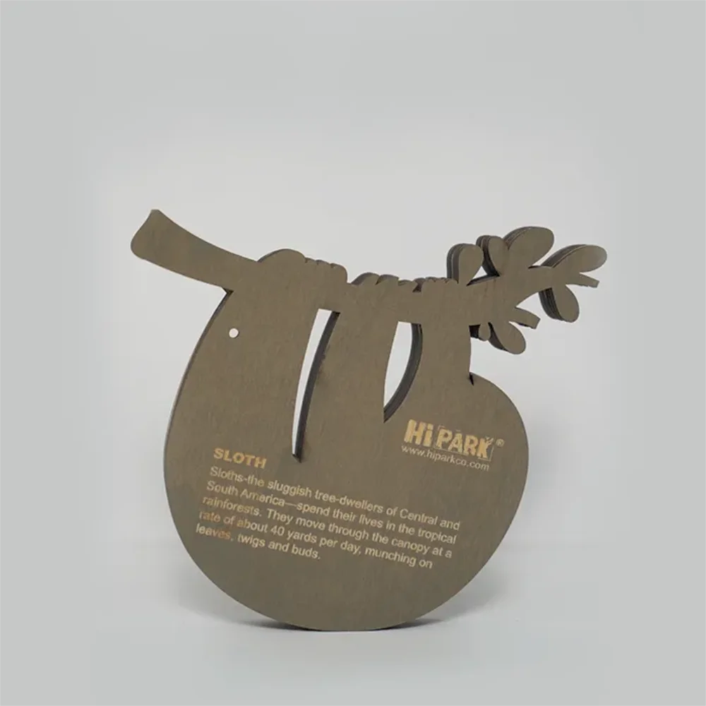 Purexcellent&trade; New creative home desktop wood carving sloth crafts ornaments