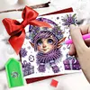 6pcs Diamond Painting Purple Elf Greeting Cards Congratulations Cards & Gifts