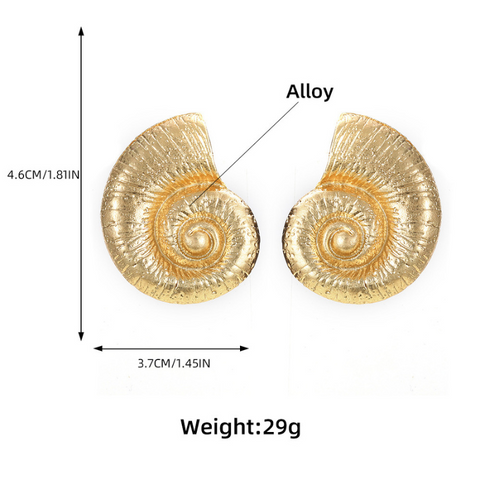 Pamela Metallic Conch Earrings