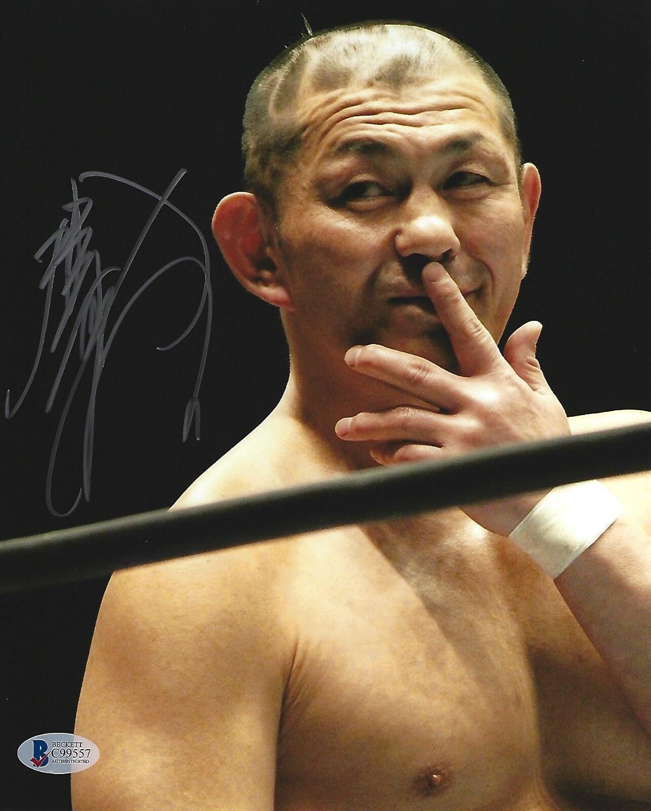 Minoru Suzuki Signed 8x10 Photo Poster painting BAS COA Pancrase New Japan Pro Wrestling Auto'd