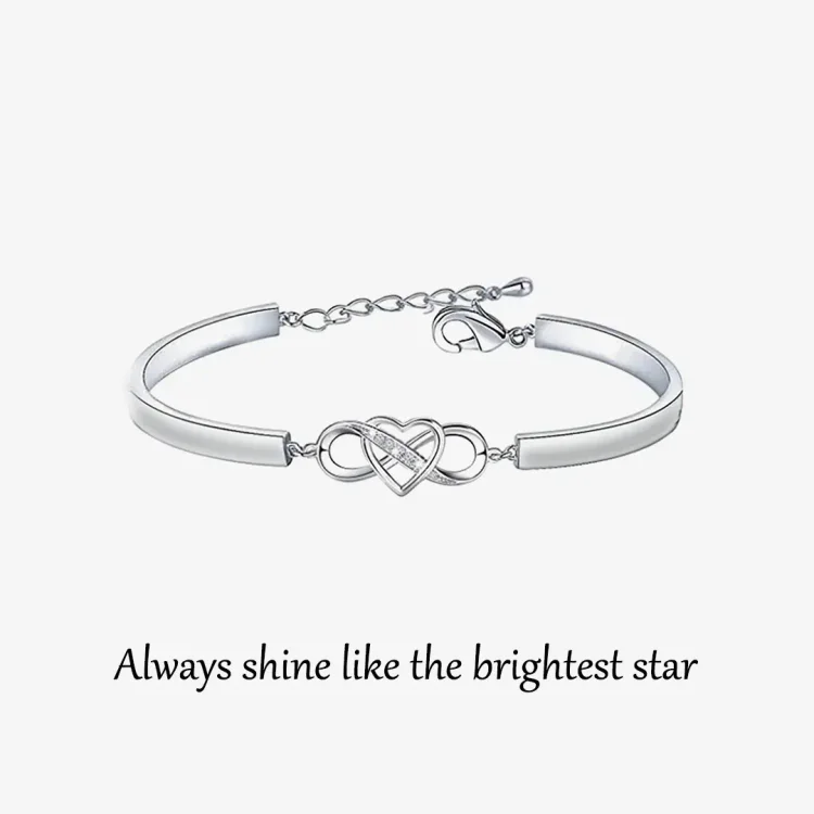 For Bonus Daughter - I'll Always Be Here For You Infinity Heart Bracelet