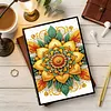 Flower Mandala 5D DIY Diamond Art Painting Notebook Kit 50 Pages A5 Rhinestone Art Painting Notebook Kit for Adults Beginners Holiday Birthday Gift