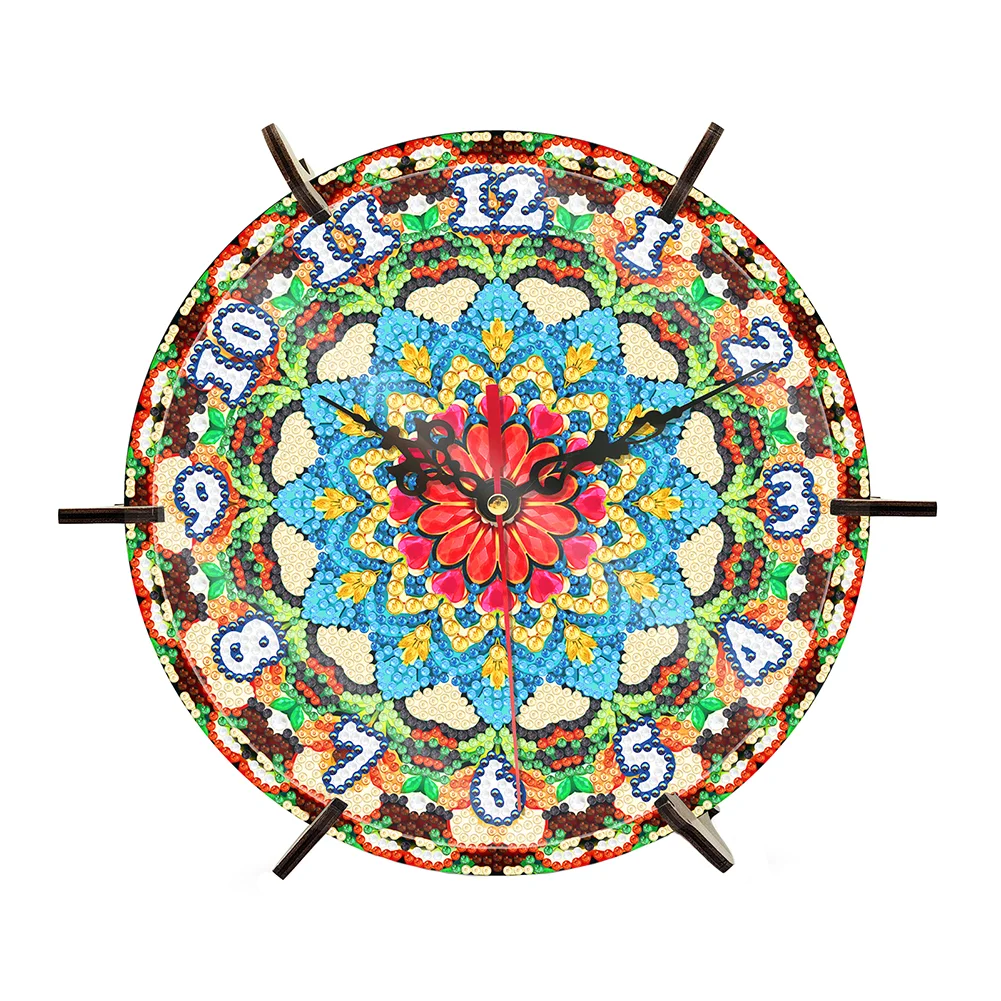 DIY Mandala Special Shape Desktop Diamond Painting Art Clock Ornaments Kit