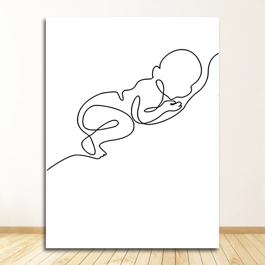 MOINES Figure Family Love Posters and Print for Bedroom Geomtric Line Drawing Picture Home Decor Nordic Canvas Painting Wall Art