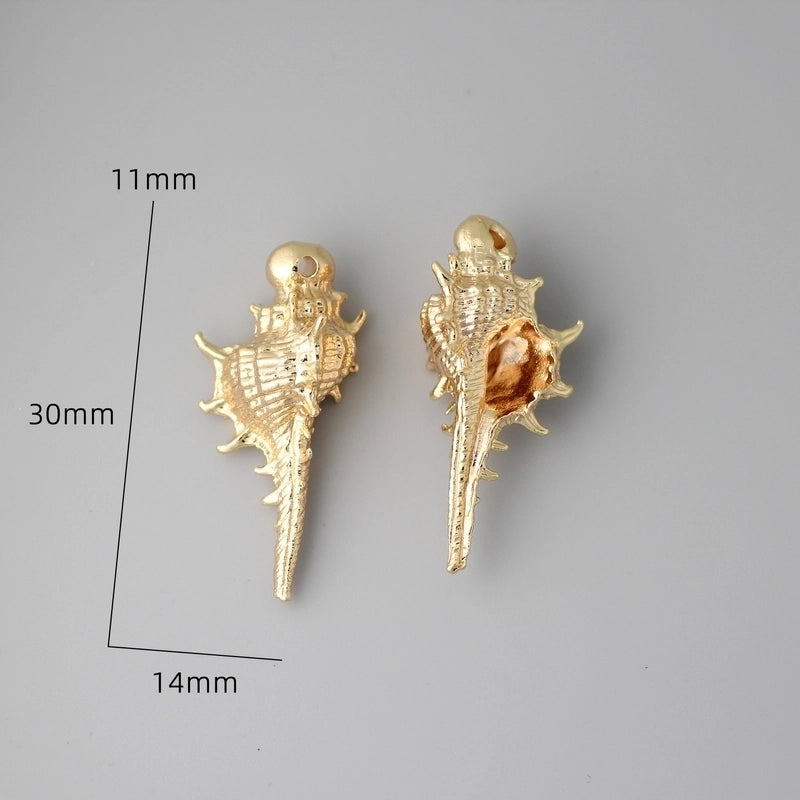 1 Piece Brass Conch Shell Jewelry Accessories Pendant