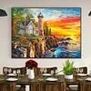 Diamond Painting-DIY Full Round Drill Lighthouse（70*50cm）