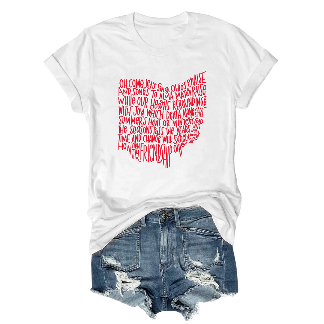 Ohio State Buckeyes Carmen Ohio Lyrics Tee