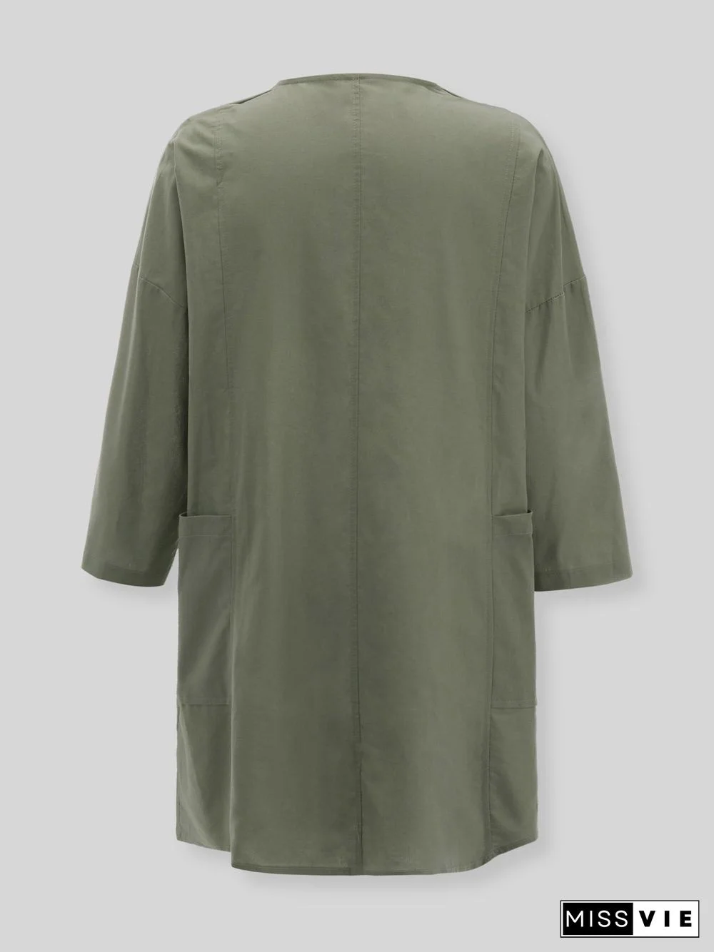 Statement Solid Long Sleeve Shift Cardigan