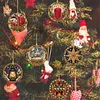 6pcs/set DIY Diamond Special Shape Pearl Art Hanging Wooden Christmas Tree Ornament Kit