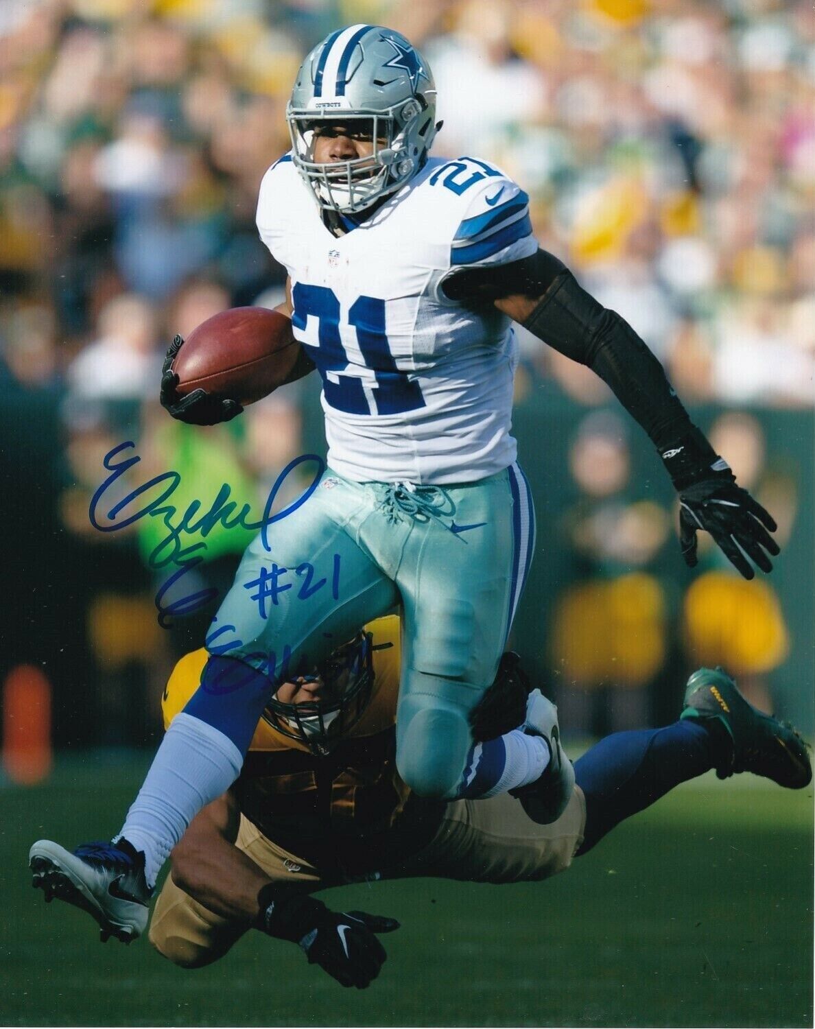 Ezekiel Elliott Cowboys Autographed Signed 8x10 Photo Poster painting REPRINT ,