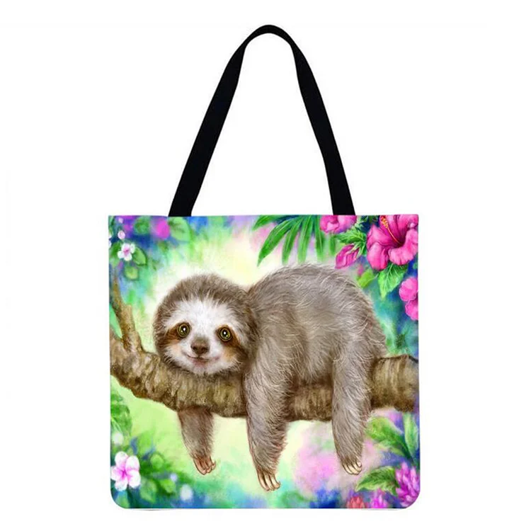 Animal sloth - Linen Tote Bag