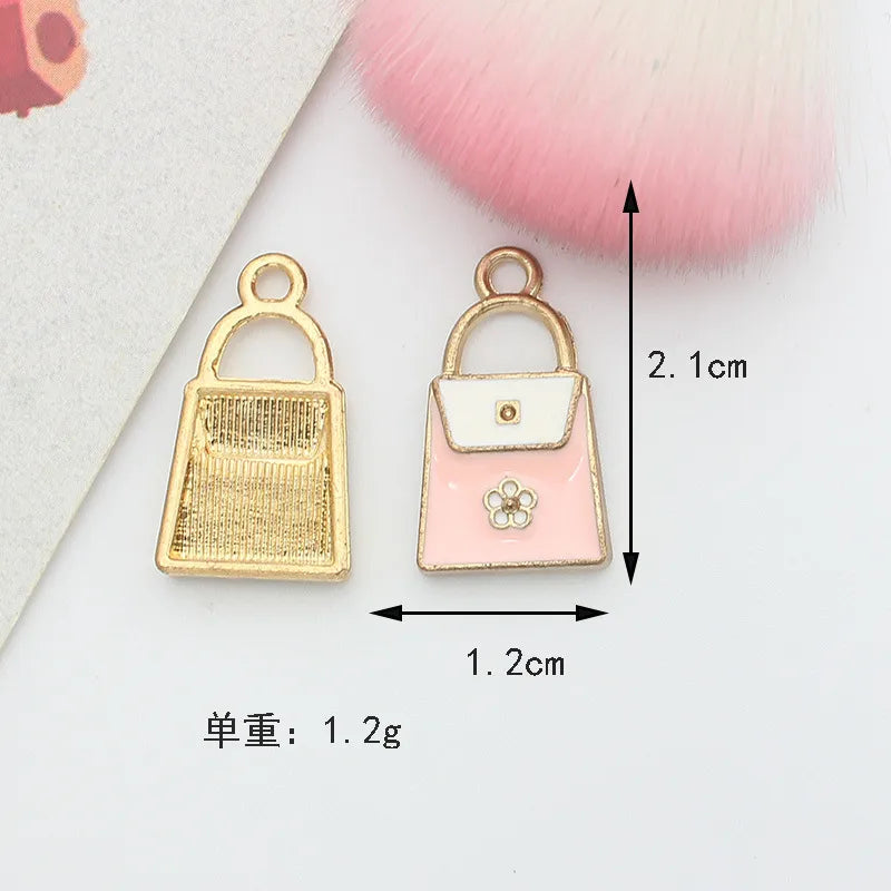 10 PCS/Package 1.5 * 20mm 14 * 14mm 7 * 12mm Alloy Rhinestones Pearl Number Heart Shape Bow Knot Polished Pendant