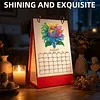 Rainbow Sunflower Diamond Art Monthly Flip Tabletop Calendar January 2027 - December 2027 Small Desktop Calendar Planner for Living Room Bedroom Office Desk Gift Giving
