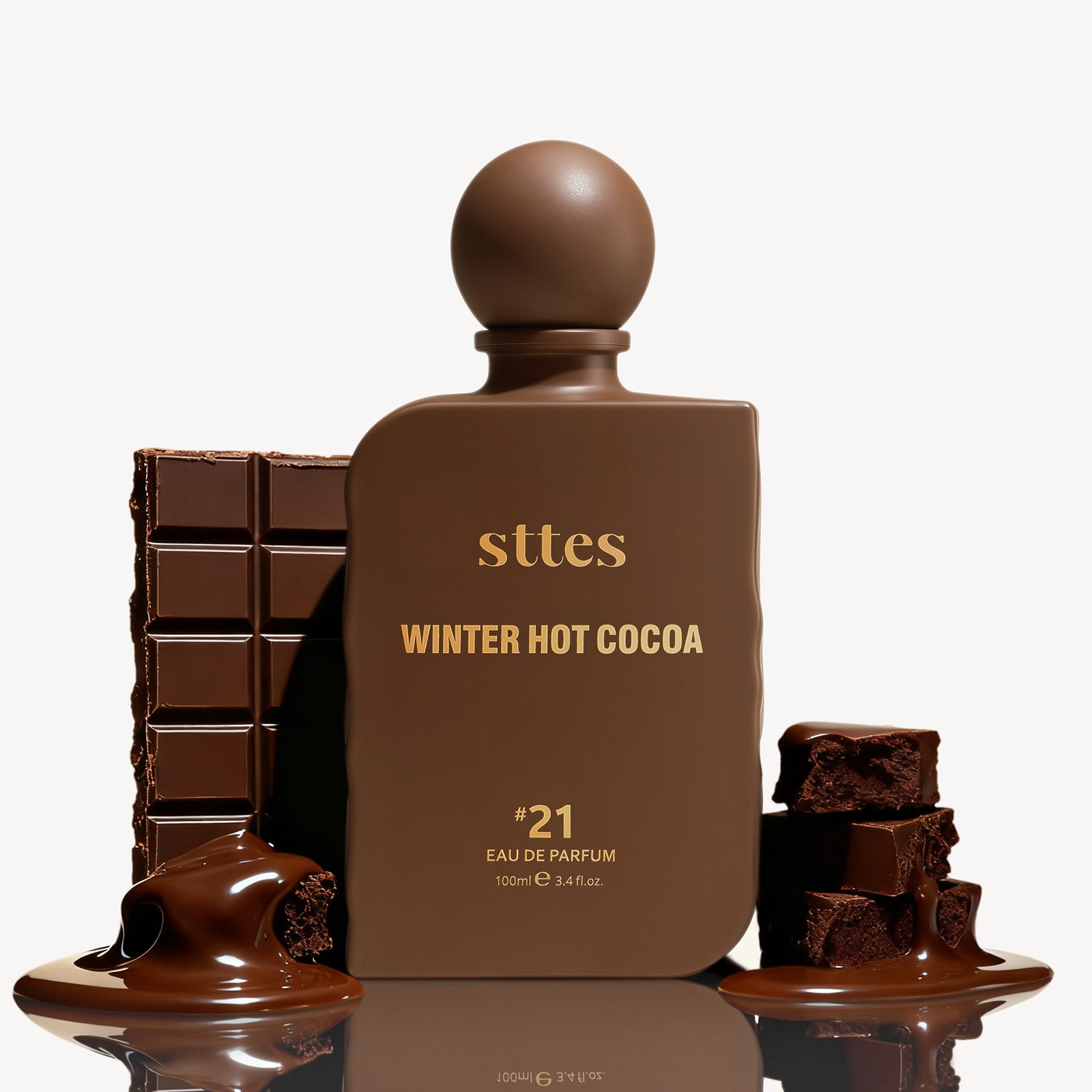 Sttes #21 Winter Hot Cocoa Memories Hair Perfume for Women - Gourmand Eau de Parfum with Chocolate, Milk & Vanilla, 100ml / 3.4 fl oz