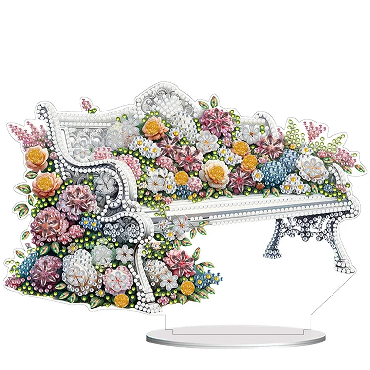PVC Round Special Shaped Flower Bench DIY Diamond Painting Desktop Decorations gbfke